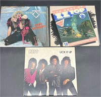 VTG KISS,  ZZ TOP & TWISTED SISTER RECORD ALBUMS