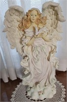 Beautiful Composite Material Angel holding Dove