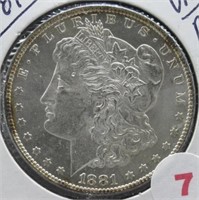 1881-O UNC/BU Morgan Silver Dollar.