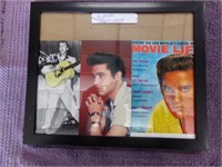 3 Elvis framed post cards