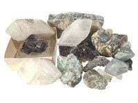 Various Specimens Pyrite, Garnet, Baritie, Azurite