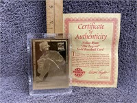 1994 Nolan Ryan Gold Baseball Card w/ COA