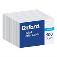 Oxford Index Cards, 500 Pack, 4x6 Index Cards,