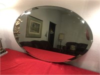 Antique Oval Beveled Mirror is 33.5 x 21.5