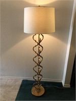 Mid Century Modern Brass Floor Lamp is 61in tall