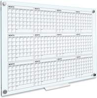 Whiteboard Calendar - Glass Board 34 X 46