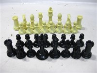 Vintage Weighted Chess Piece Set Tallest 4"