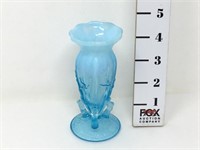 Blue Opalescent Twig Vase