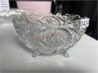 Cut Glass Footed Bowl (Con2)