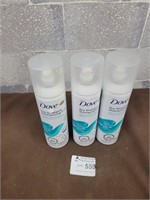 3 Dove dry shampoo spray