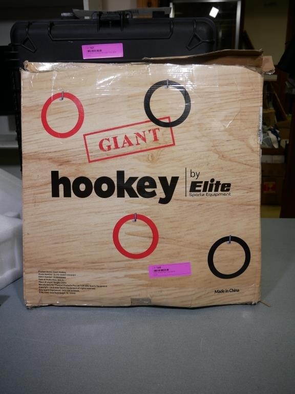Giant Hookey Ring Toss Game  Burgess Auctions and Appraisals