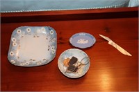 Lot - Wedgwood England trinket dish, dish with