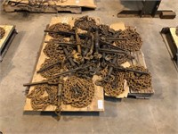PALLET OF CHAINS AND BINDERS