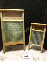 Two Antique Washboards