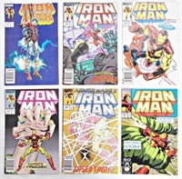 (6) MARVEL IRON MAN COMICS 1980'S-1990'S