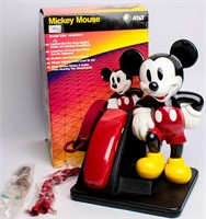 1990 AT&T Mickey Mouse Telephone Mint In Box