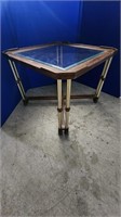 Glass top end table