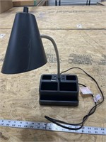 Office Lamp with USB and Outlet