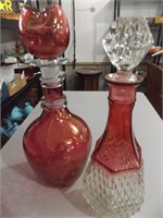 RUBY-FLASH & OTHER CRANBERRY DECANTER