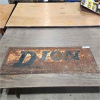 Metal Dion Sign 32"W x 12"H