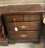 Wooden Nightstand with Three Drawers