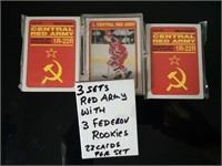 3X RED ARMY SETS WITH SERGEI FEDOROV ROOKIES