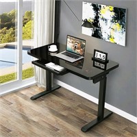 AIMEZO 45 inch Glass Standing Desk,Height Adjustab