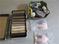 ash tray, vintage first aid kit, decor