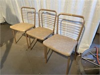 (3) Metal Folding Chairs
