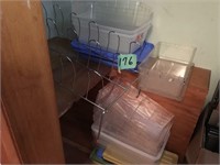 plastic storage containers, shoe rack
