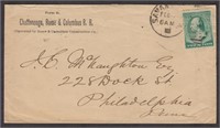 Chattanooga, Rome & Columbus Railroad Corner Card,