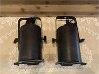 PAIR OF CAN STAGE LIGHTS/SPOT LIGHT