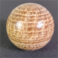 Brown Aragonite Layered Crystal Sphere
