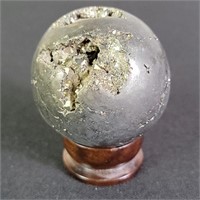 Pyrite Crystallized Sphere w/ Stand
