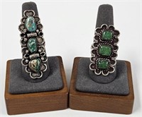 2 Vintage Navajo Sterling Rings
