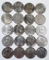 20  assorted  Eisenhower Dollars