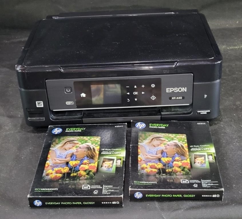 Epson XP-430 Scanner/Printer & Photo Paper