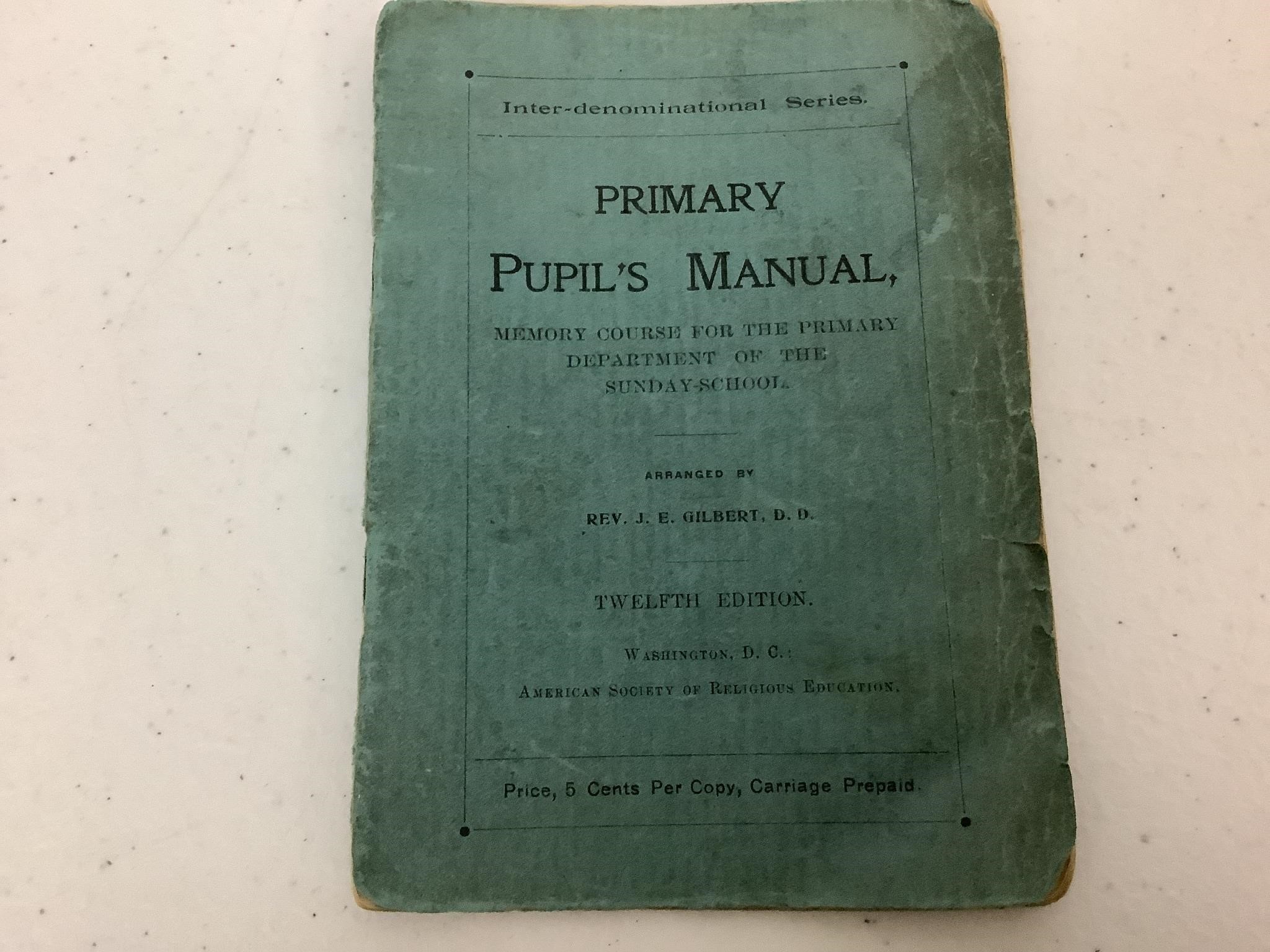 1901 PRIMARY PUPIL'S MANUAL