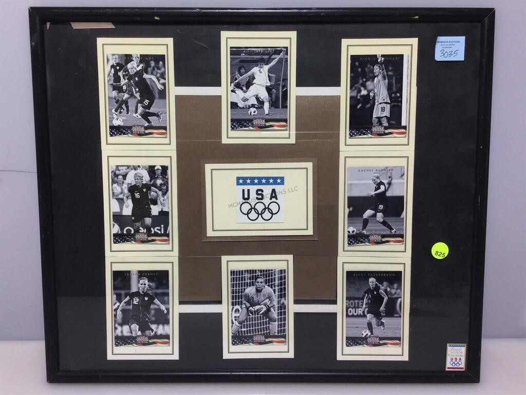 Team USA women’s soccer framed cards