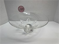 Vintage Steuben Crystal Footed Glass Bowl