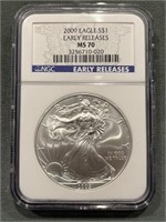 2009 Silver Eagle Early Releases Ngc Ms70