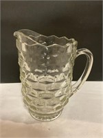 8” tall clear glass pitcher