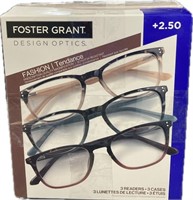 2-Packs Of 3 Foster Grant Design Optics +2.50 ^