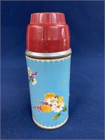 Vintage THERMOS HOLTEMP Turquoise Floral Thermos,