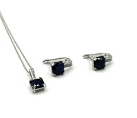 Sterling Silver Natural Blue Sapphire (4.25ct)