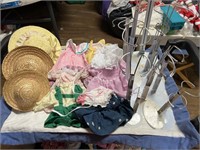Doll,stands ,hats and clothes