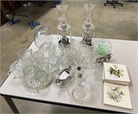 Group with Lamps, Glassware, Etc.