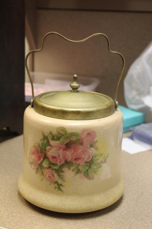 Old Ceramic Biscuit Jar