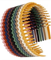 WOVOWOVO Plastic Hair Bands with Teeth, 9 Pack