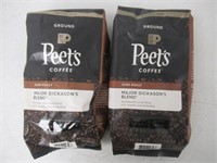 (2) "As is" Peet's Coffee Dark Roast Ground